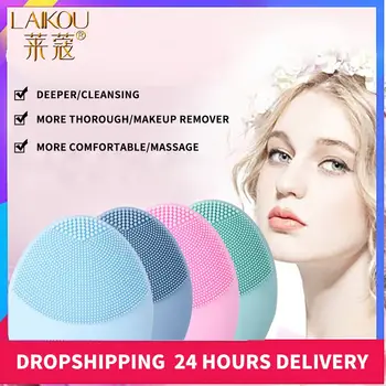 

Dropshipping VIP Electric Facial Cleansing Brush Ultrasonic Waterproof Face Cleanser Face Washing Deep Washing Massage Brush