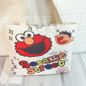 

Cartoon diapers bottles receive bag canvas bag lunch bag handbag biological sesame street corner lunch box