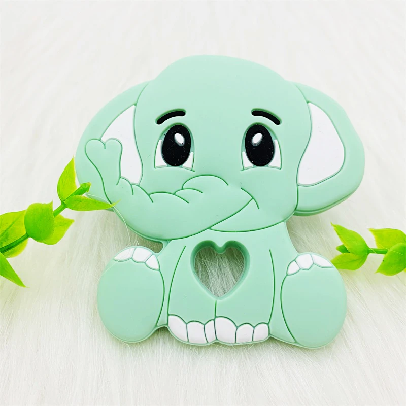 1pcs Silicone Teethers  Baby Teething Necklace Toy Elephant Food Grade Silicone Cartoon Nursing Tiny Rod 5