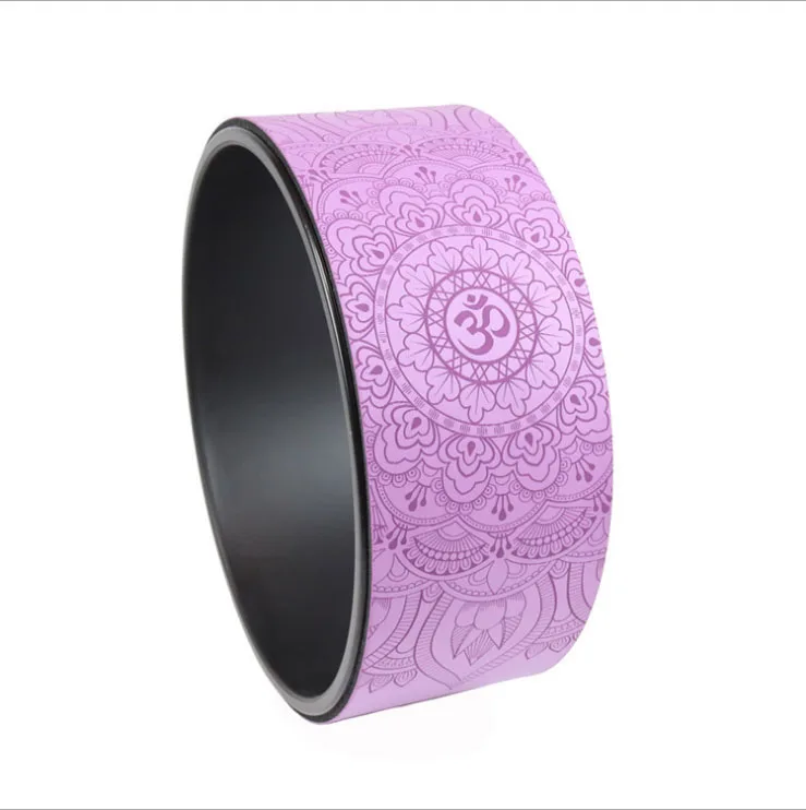 Резиновая yoga колесо, искусственная кожа защиты окружающей среды, анти-давления изгиб спины круг для йоги беременным женщинам запасное колесо из пробкового дерева yoga - Цвет: Фиолетовый