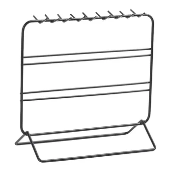 

Jewelry Storage Rack with Hook and Loop Wrought Iron Storage Display Rack Stand Showcase Necklace Earrings Decoration