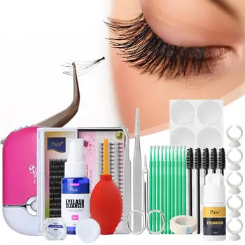 

Professional Training False Eyelashes Extension Set Grafting Eye Lashes Practice Eye Pads Tweezers Glue Ring Brush Kits 30p
