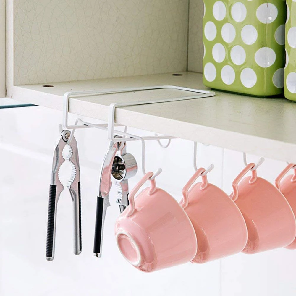 Подвесной Тип под шкаф стеллаж для хранения напитков полка 8 крючков рюмки пробойник металлический держатель чашки для органайзера паба однослойный