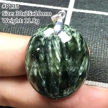

Top Natural Heart Green Seraphinite Pendant Jewelry For Woman Lady Man Gift Beads Silver Stone Crystal Water Drop Gemstone AAAAA
