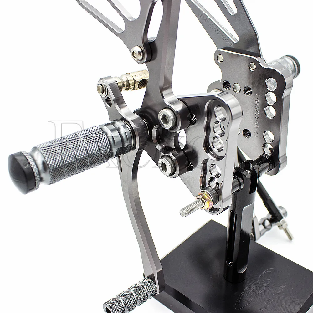 Для SUZUKI GSXR1000 GSXR 1000 K5 K6 2005-2006 мотоциклетные подножки Алюминиевый задний комплект подножки для ног