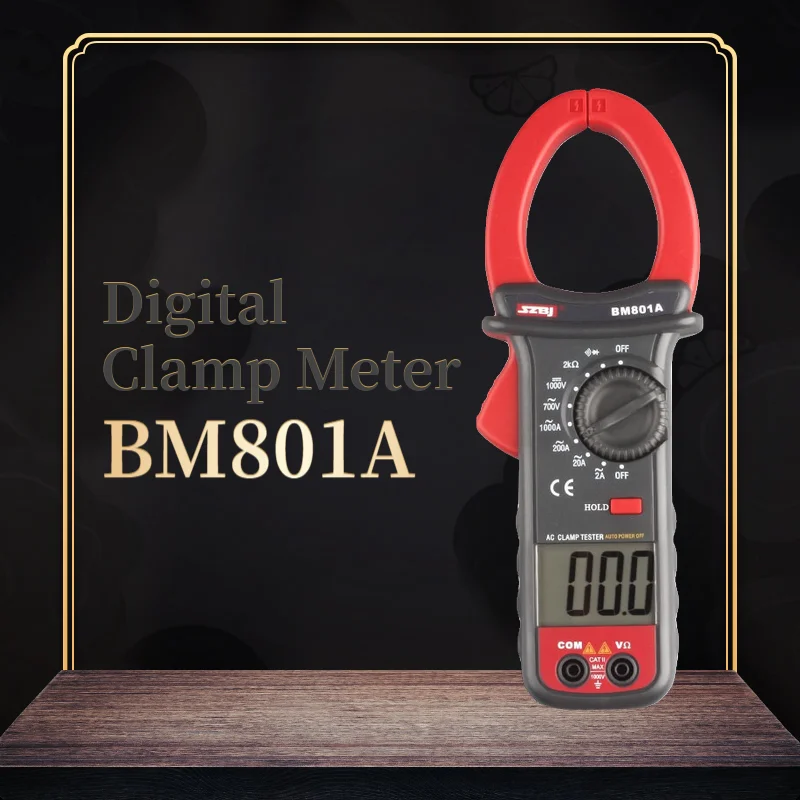 SZBJ BM801A/BM802A/BM803A цифровой клещи электрический мультиметр AC 1000A температура частота NCV Удержание данных Автоматическое отключение питания