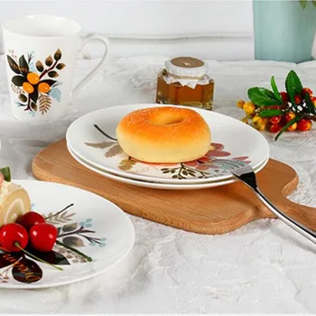 

1pcs Ceramic Western Dessert Plate Pastry Plate Bone China Breakfast Plate Household Dinner Plate Decoration Plate Hanging Plate