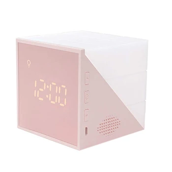 

Alarm Clock,Portable Mini LED Alarm Clock Lamp,7 Color Night Light,Large Number Digital LED Display with Dimmer