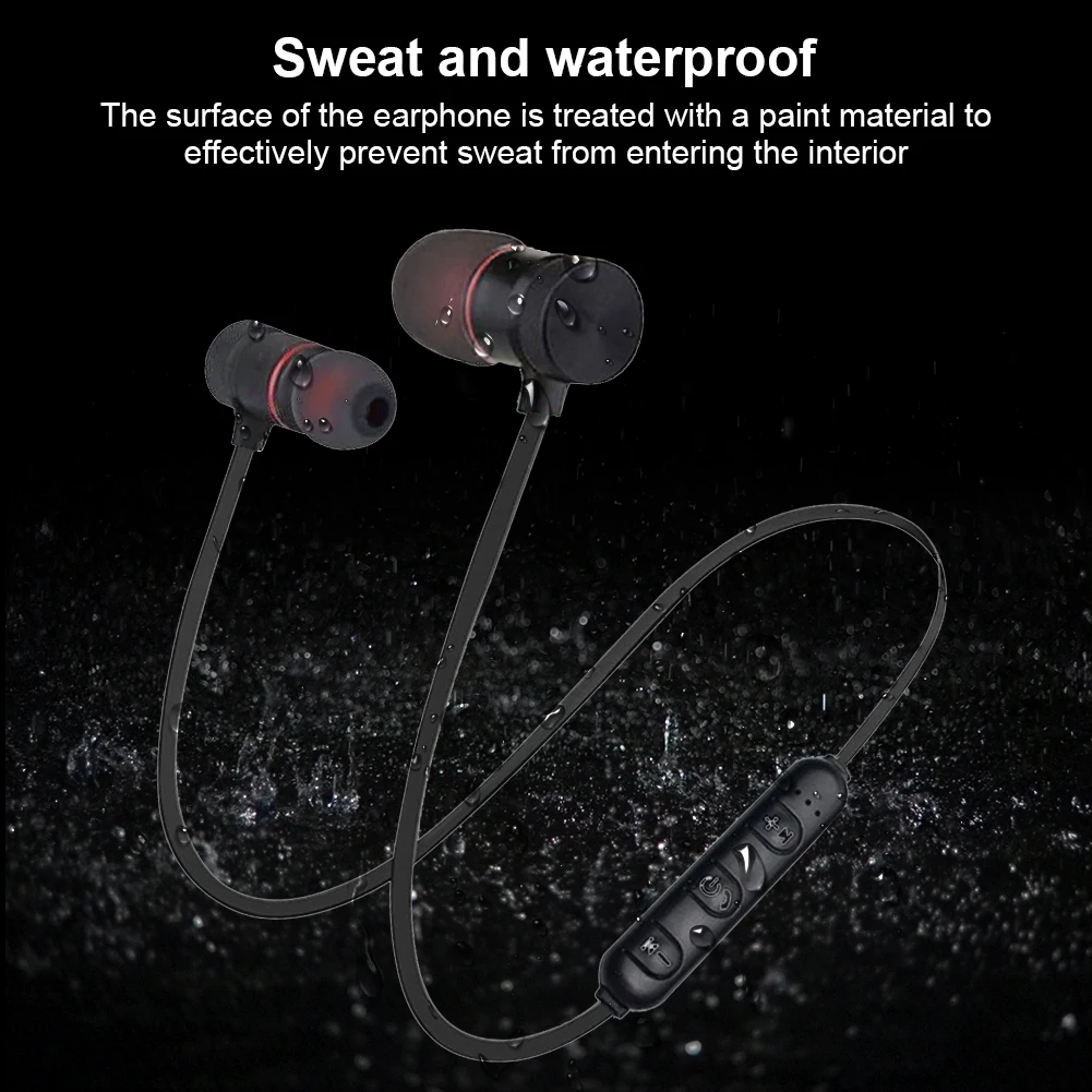 Magnetic Wireless Earphone Bluetooth-compatible Earphone Stereo Sports Waterproof Earbuds Wireless In-ear Headset With Mic wireless headphones bluetooth headset