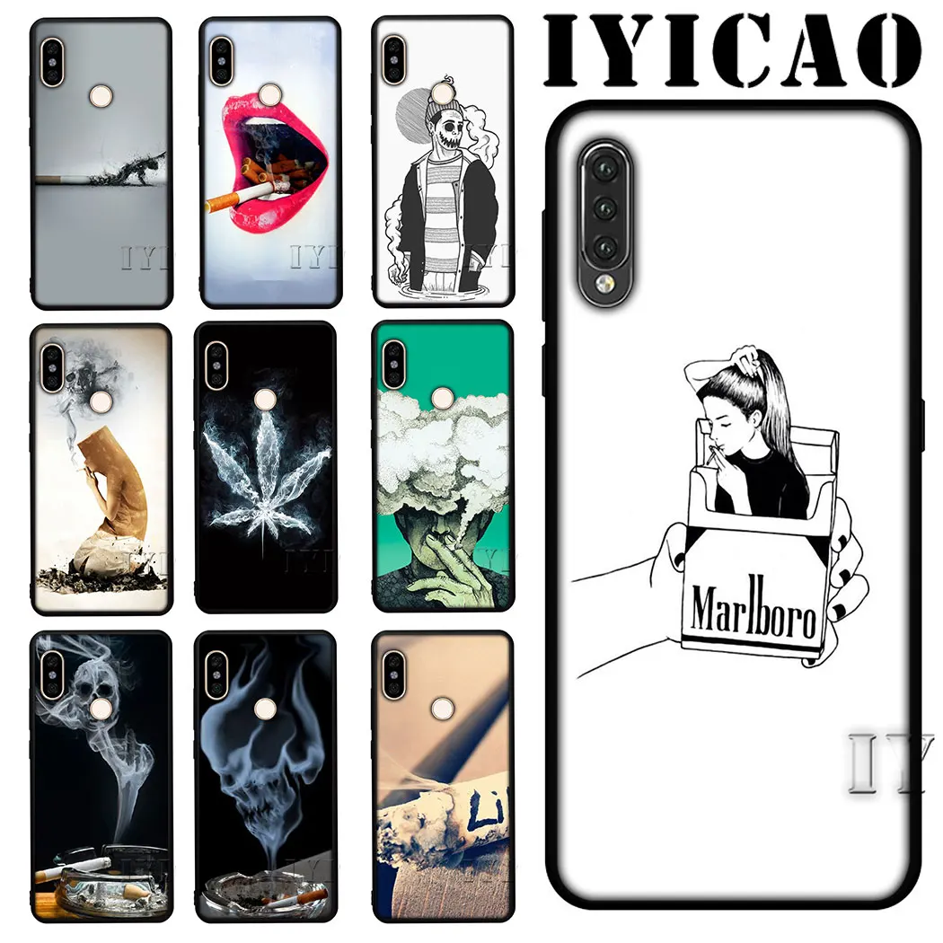 IYICAO Weed Cigarette Smoking Soft Silicone Phone for Redmi Note 5 6 7 Pro 5A Prime 7A K20 Go 8 Cover |