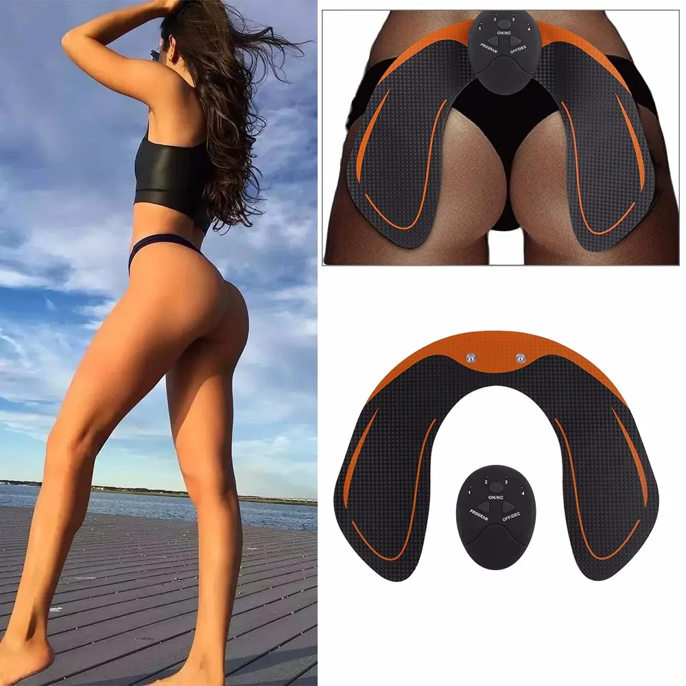Muscle Trainer Abdominal Simulators Smart EMS Hips Trainer Slimming Massage Electric Weight Loss Stickers Fitness Buttock Unisex