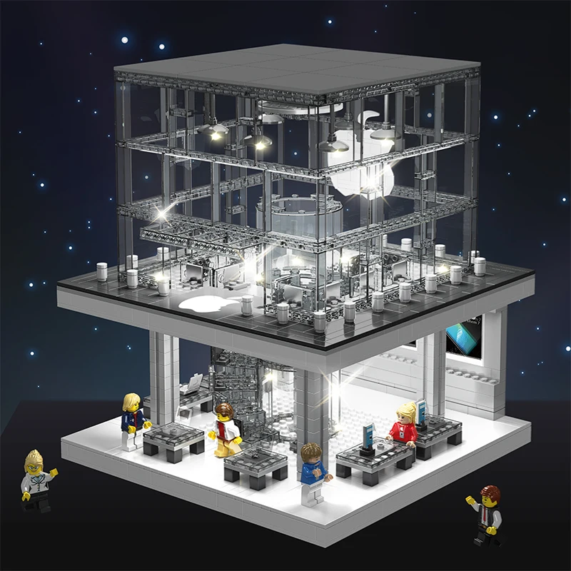 

legoinglys City Street SD6900 Apple Store SD6901 4in1 McDonaldss SD6970 3in1 house SD6991 night club Building Blocks Bricks Toys