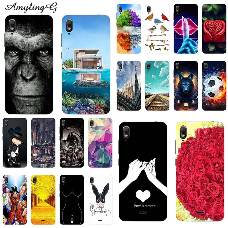 

Fashion Phone Case For Wiko View2 Go Printed For Wiko View 2 Go Covers For Wiko View2 Go Colorful Wolf Coque Phone Shell Rubber