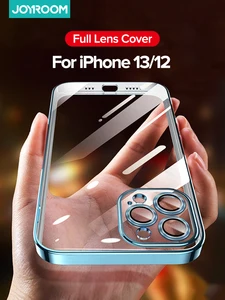 Чехол Joyroom с покрытием для iPhone 13, 12 Pro Max, полное покрытие объектива, противоударный мягкий чехол для сотового телефона из ТПУ, чехол для iPhone 13 ...