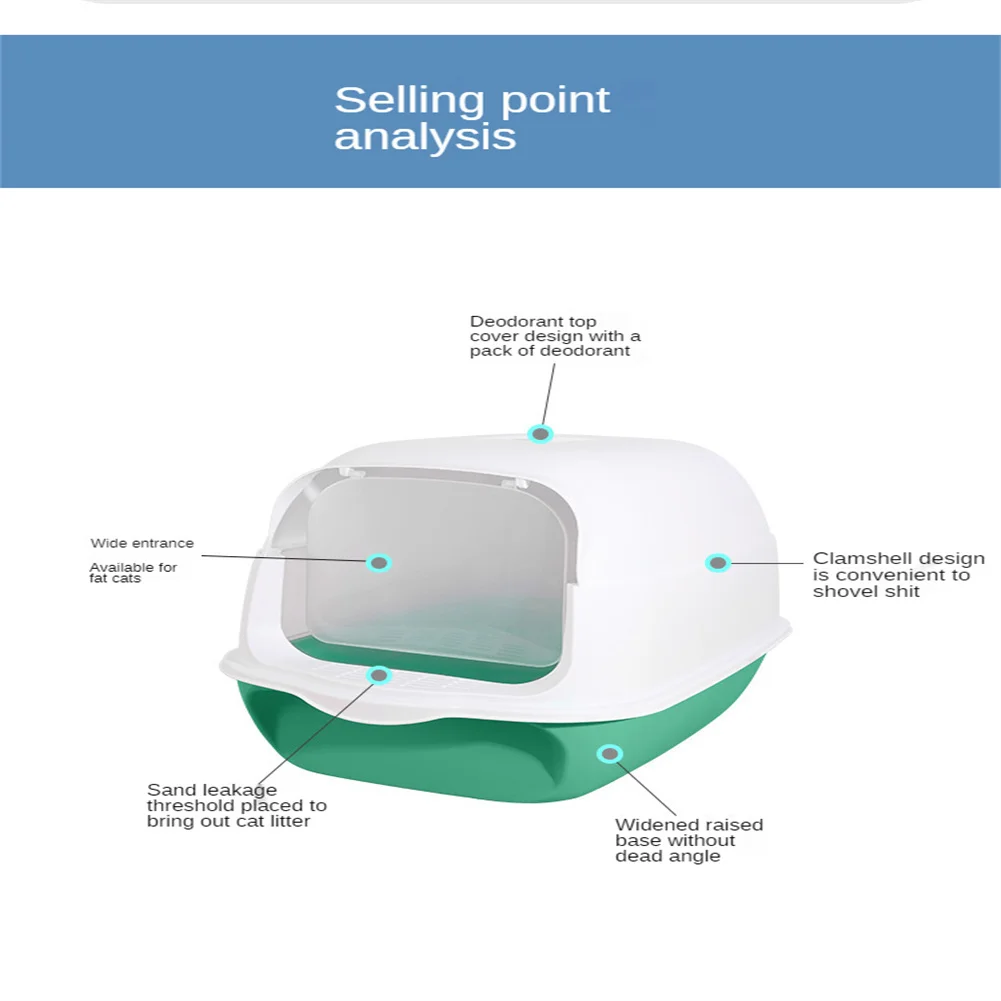 Fully-Enclosed-Litter-Box-cat-Toilet-Deodorant-And-Splash-proof-Deodorant-Lift-Cover-Cat-Litter-Box.jpg Teljesen Zárt Alomdoboz Macska Wc-Dezodor És Fröccsenésálló Dezodor Lift Burkolat Macska Alom Doboz Macska Alom Doboz Poop Dobozok - Image 4