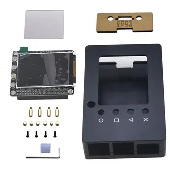 

Aluminum Case With 2.4 inch LCD Screen With 6 Keyboards and Remote IR For Raspberry Pi 4B/3B/2B/B+/A High PPI 2.4'' TFT Display