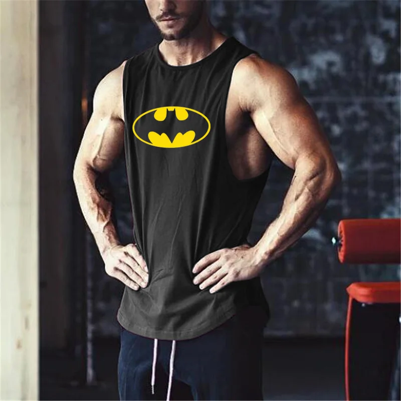 BATMAN Sleeveless Shirt Clothing tank top Singlet Muscle vest Stringer gym Bodybuilding Fitness Running Training t-shirt