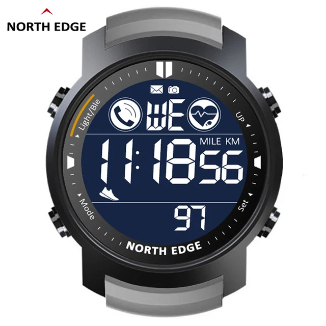 Km TH EDGE-Montre numérique militaire pour homme, étanche à 50m, sport de course, podomètre, chronomètre, fréquence cardiaque, bracelet, Android, IOS 1