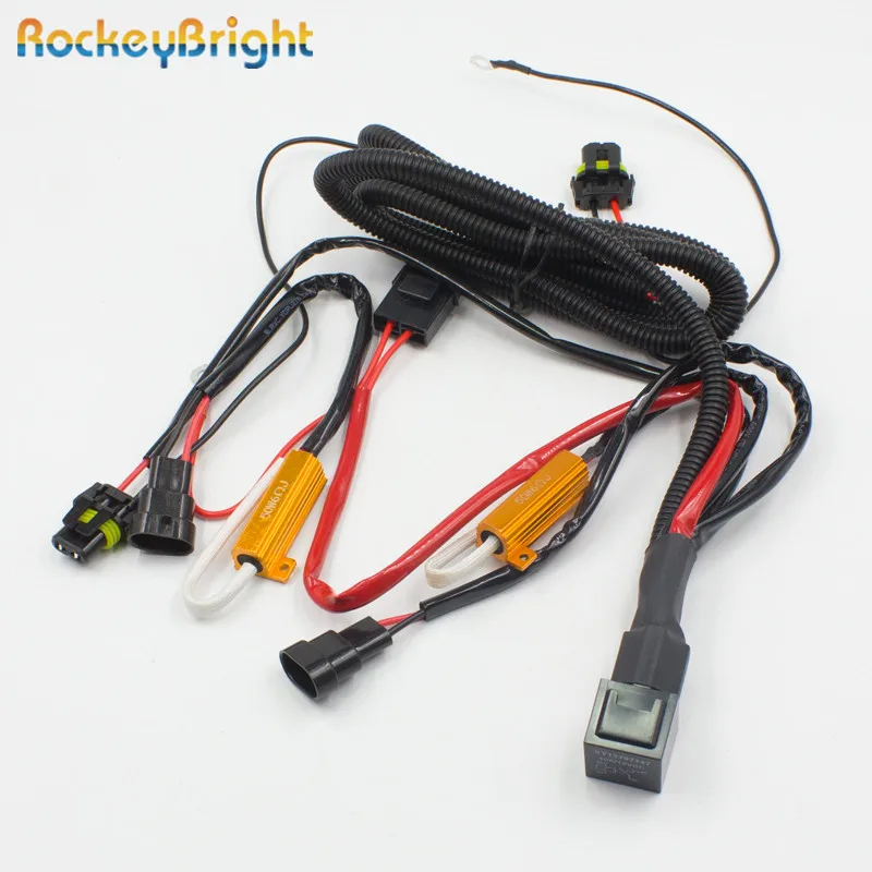 Rockeybright 1* HID переделочный комплект реле H1 H3 H4 H7 H8 H11 9005 9006 HB2 HB3 HB4 автомобильный предупреждающий компенсатор декодер резистор