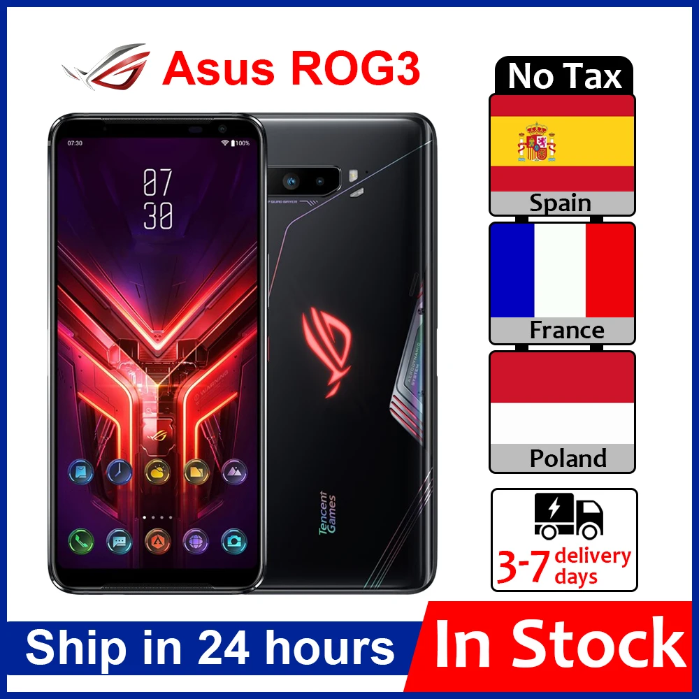 Nuevo Rom Global Asus ROG 3 5G de teléfono 6,59 Snapdragon865/865 Plus 6000mAh 144HZ FHD + AMOLED NFC ROG teléfono 3 ROG3 Smartphone