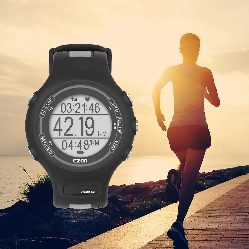 Смарт-часы EZON T901, gps монитор, спортивные часы для бега, шагомер, Bluetooth часы, шагомер, часы