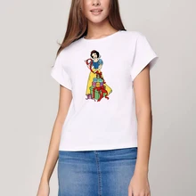 

Fairy Tale Disney Snow White Women T-shirt Fashion 2022 New Year Merry Christmas Streetwear Tee Shirt Tops Ladies Xmas Tshirt