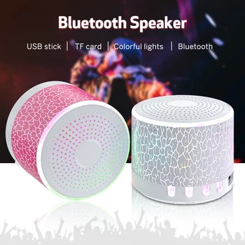 

Wireless Portable Bluetooth Speakers Mini LED Music Audio TF USB FM AUX Stereo Sound Speaker For Phone Xiaomi Computer column