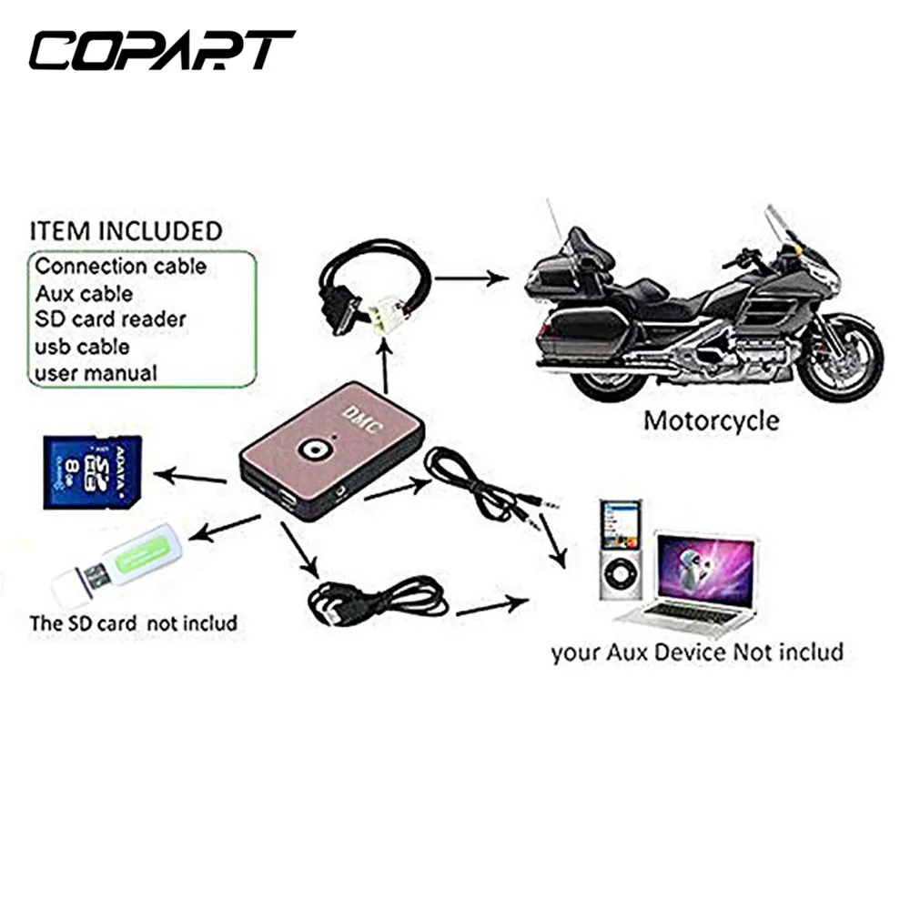 Цифровой музыкальный CD MP3 проигрыватель чехол для Honda Goldwing 1800 GL1800 2001-2011 2010 2009 2008