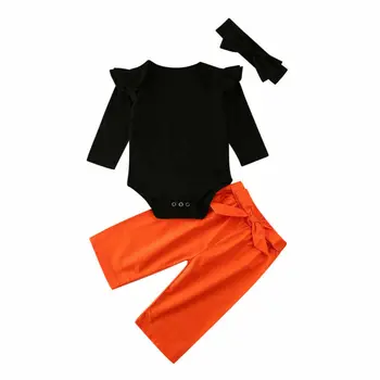 

Toddler Baby Girls Clothes Cotton Romoer Tops Long Pants 2PCS Outfits Set Clothes New