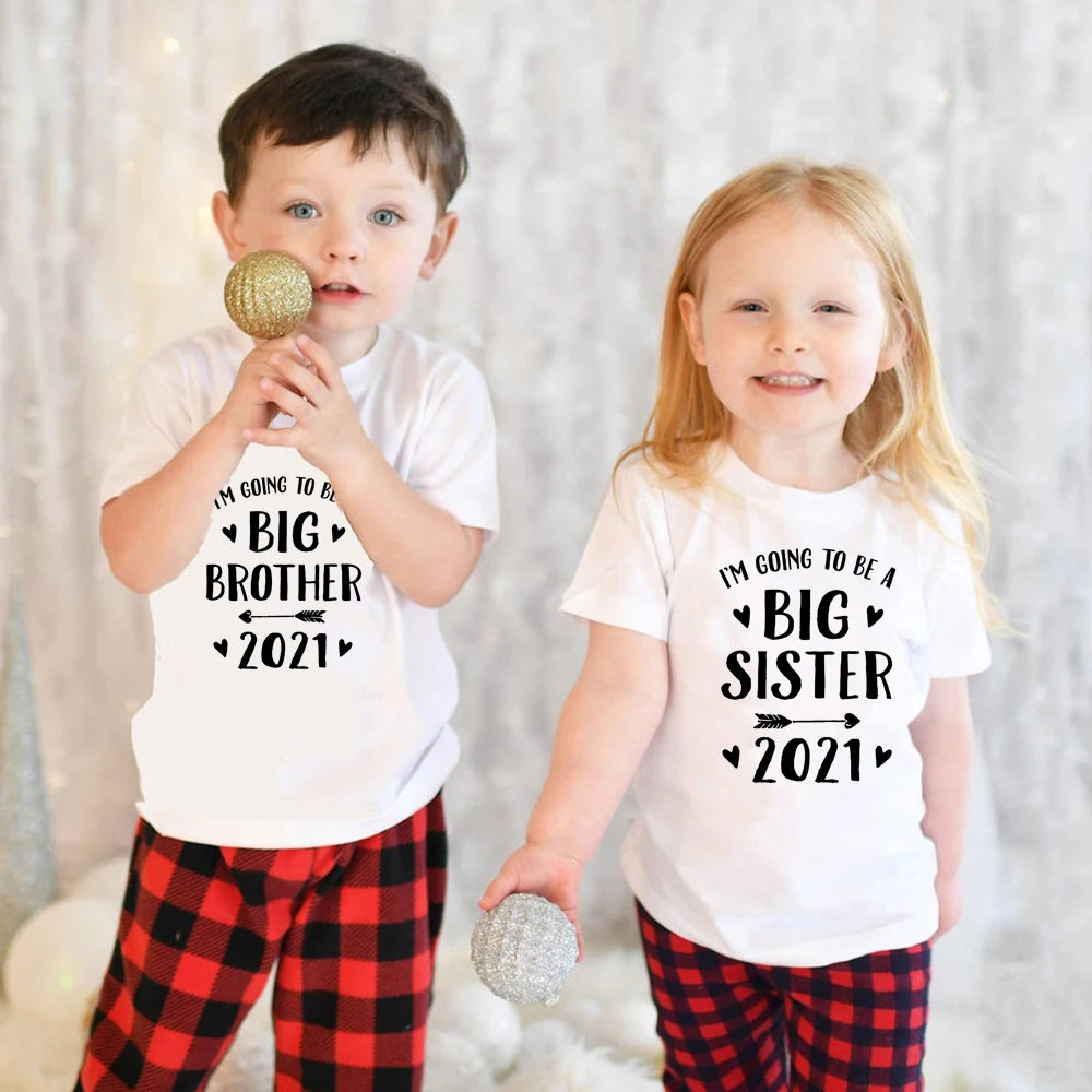 Discount Girls Tshirts Anouncement Siters Going-To-Be Boys Looking Drop-Ship Family DolGYmaKmkz
