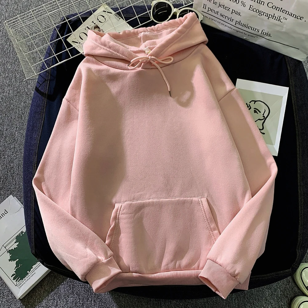 Solid Hoodies Sweatshirts Men Women Clothing Polyester Long Sleeve Tops Loose Pocket Sweatshirt 2021 Men's Casual Pullover