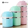 WORTHBUY Cute Japanese Lunch Box For Kids Portable Outdoor Stainless Steel Bento Box Leak-Proof Food Container Kitchen Food Box ► Photo 2/6