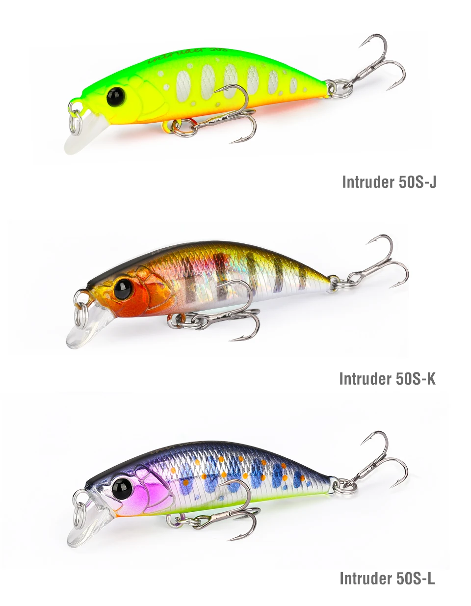 TSURINOYA 50mm 5g Sinking Minnow Angeln Locken INTRUDER 50S TROUT Künstliche Jerkbait Harten Köder Hecht Wobbler Stream crankbait – Detail 19