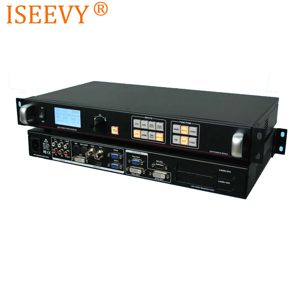 Светодиодный видеопроцессор ISEEVY с поддержкой DVI HDMI VGA AV вход для макс x @ 60 Гц