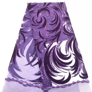 

Evening dress design / flannel decal embroidery French mesh tulle fabric African lace embroidery fabric dress skirt evening dres