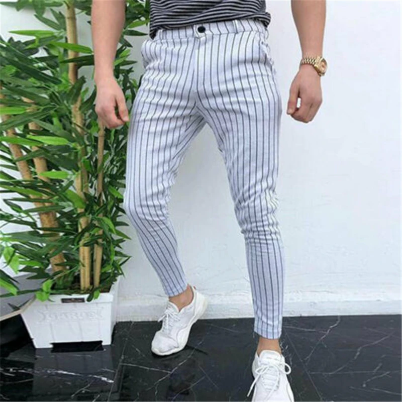 business casual striped pants