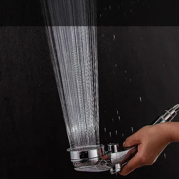 

High Hardness Home Booster Panel Adjustable Bath Strong Pressurized Shower Head Bathroom Pipe With Button Water Sprayer Nozzle