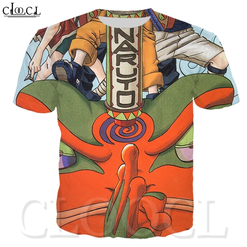 CLOOCL Наруто Хокаге Узумаки японского аниме Харадзюку футболка 3D Печатный Косплей