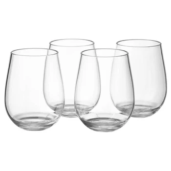 

4Pcs 16 Ounces/450Ml Unbreakable Wine Glasses Elegant Shatterproof Tritan Red Wine Cups Kitchen Accessaries Bar Supplies