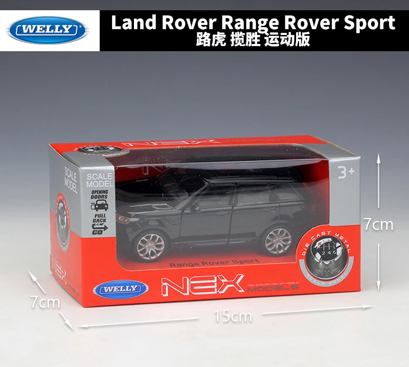 Range Rover Sport 1/36 véhicule utilitaire sport Diecast Voitures Modèle Welly Toys Cadeaux Collection Noir 