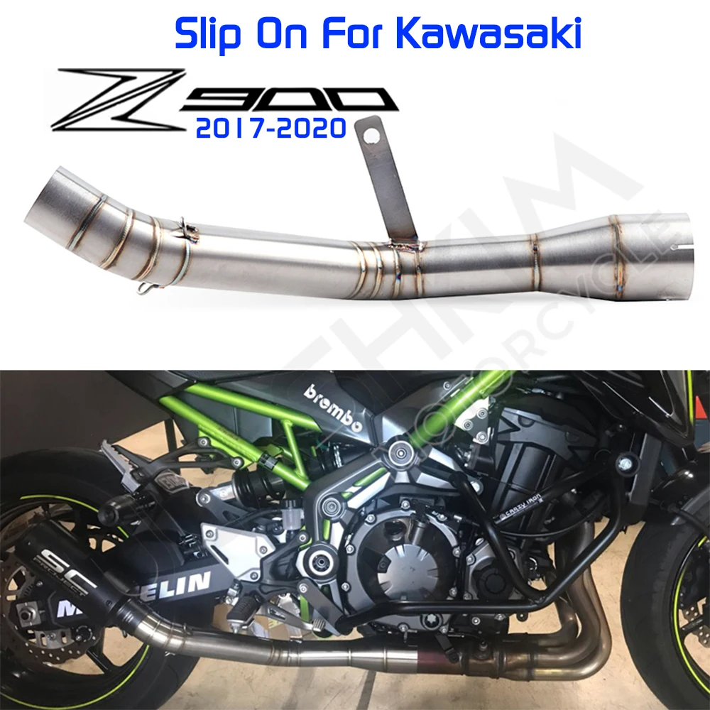Slip On For Kawasaki Z900 Ninja900 Motorcycle Full Exhaust Middle Pipe