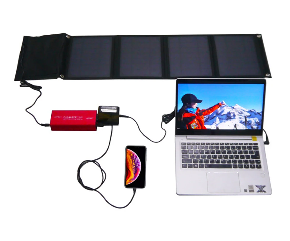 SUNYIMA 20 Вт 12 В Солнечная Панель зарядное устройство Dual USB 5 В DC солнечное складное зарядное устройство монокристаллический кремниевый телефон Sun power Bank