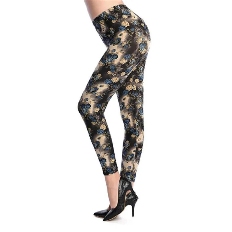 leggings for women Hot New Spring Legging National Ethnic Style Retro Graffiti Paintings Printing Flowers Trousers Printed High Elasticity Leggings leggins