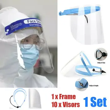

Protective Hat Safty Face Shield Clear Flip-Up Visor Industry Dental Medical Work Solid Clear Adult Anti-dust 2020