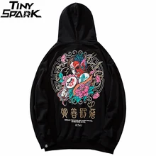 Мужская толстовка с капюшоном в стиле хип-хоп, толстовка с принтом добра и зла,, уличная толстовка с капюшоном, Harajuku Kanji, пуловер, Спортивная рубашка, черная, осенняя, хлопковая