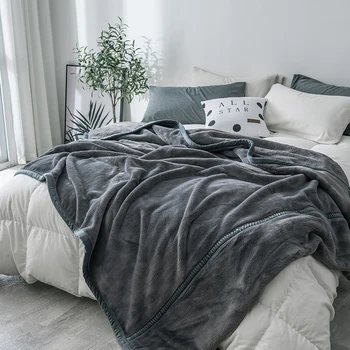 

Beiji Rong Thick Coral Fleece Blanket Bed Sheet-Style Single Dormitory Winter Plush Velvet Blanket Nap Blanket