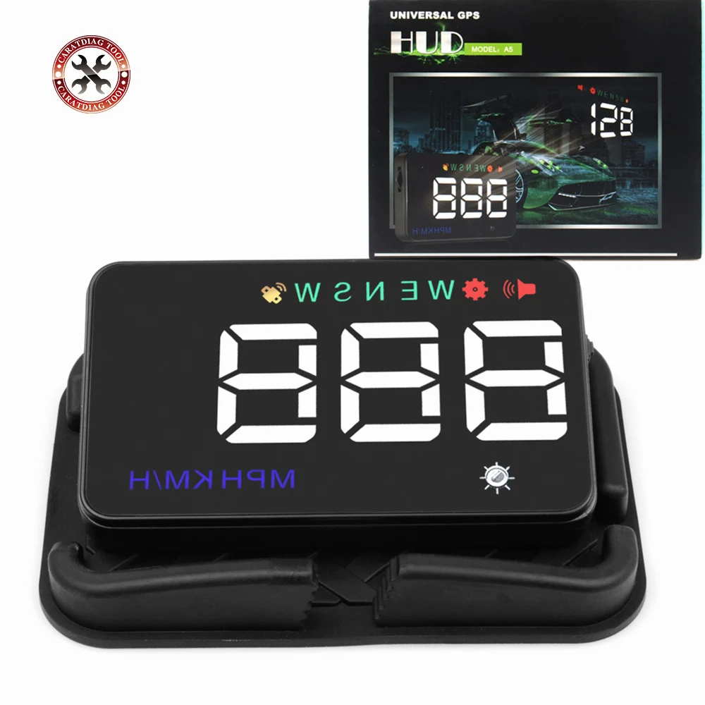 A5 3 5 дюймовый GPS HUD Автомобильный дисплей на борту компьютера hud Дисплей