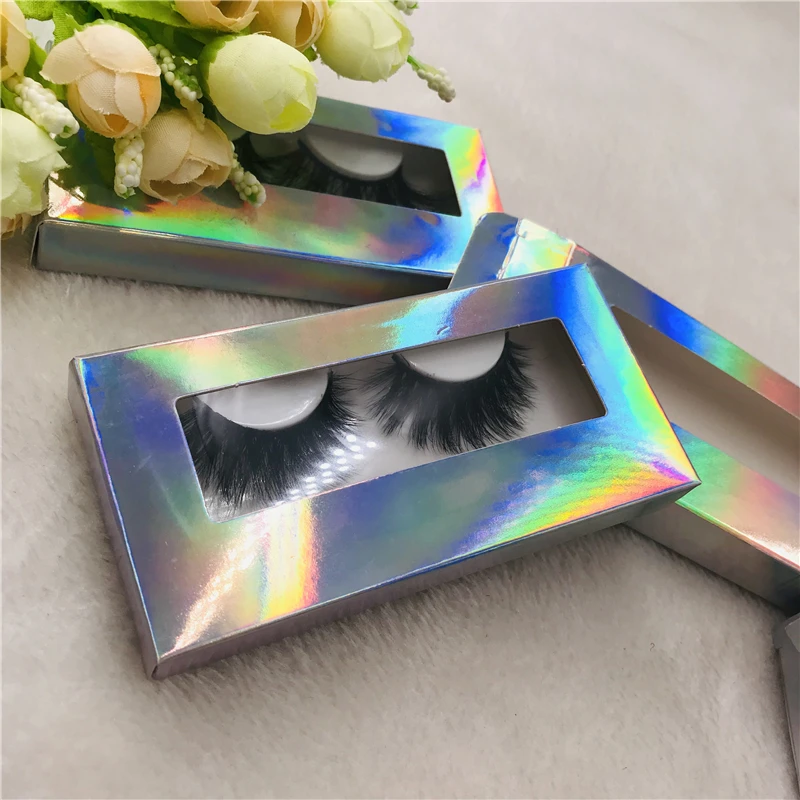 Mike lashes HC serise lashes голографическая коробка блеск и красивые ресницы с белым лотком