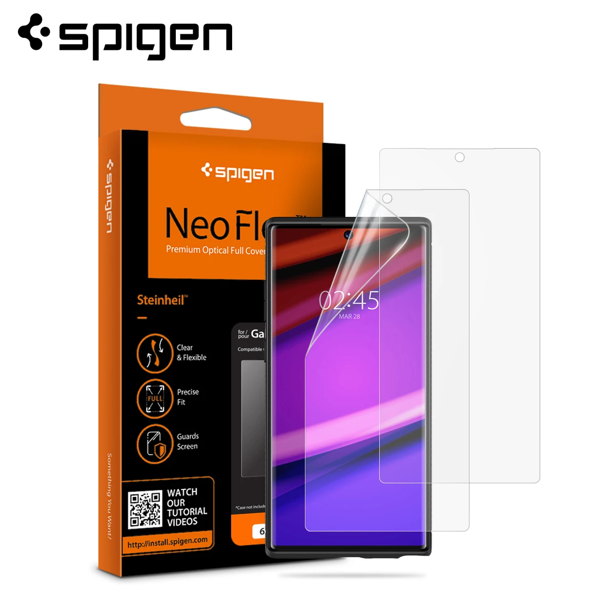Spigen NeoFlex Защита экрана для Samsung Galaxy Note 10 Plus / Гибкая мягкая пленка из ТПУ | Мобильные