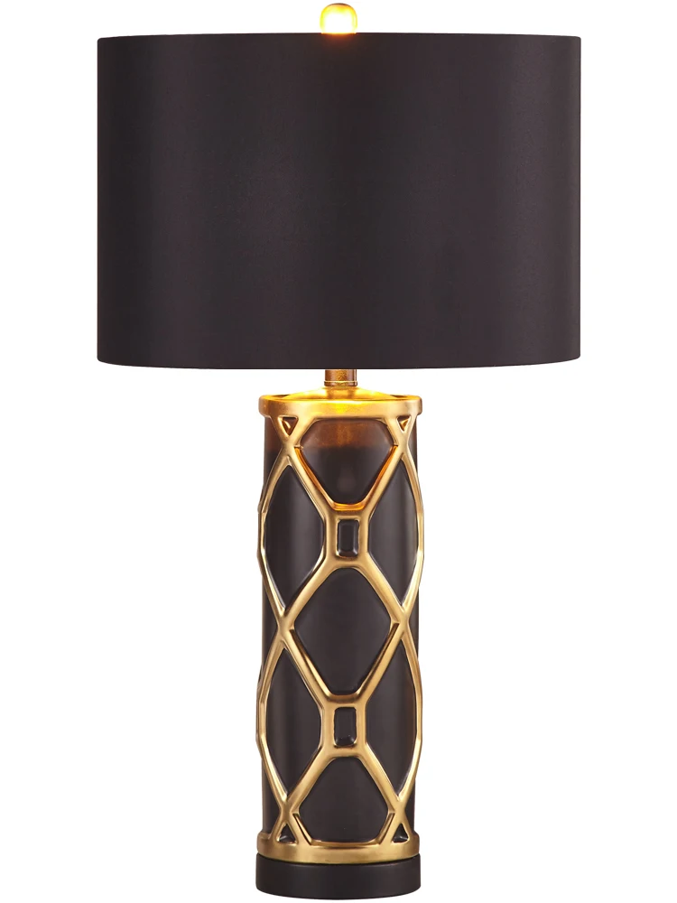 Tuda Luxury Post Modern White Black With Gold Ceramic Table Lamp For Bedroom Bedside Lamp Living Room Bedside Lamp Home Deco Led Table Lamps Aliexpress